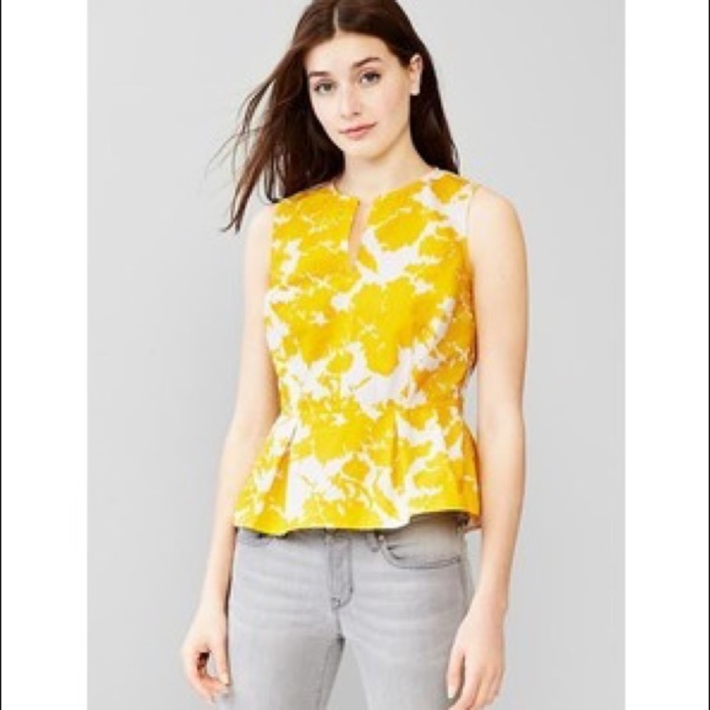 GAP Bright, Chic Yellow Peplum Top